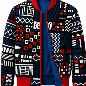 Geometric Print Bomber Jacket