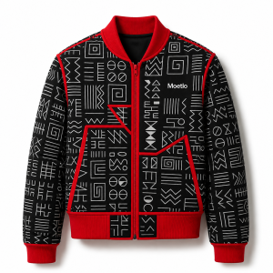 Tribal Print Bomber Jacket
