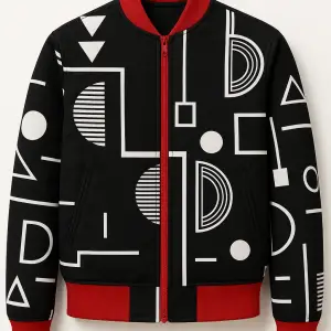 African Print Bomber Jacket