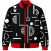 Moetlo Minimal Geo Bomber Jacket - front view