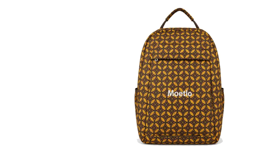 African Print Backpack Banner